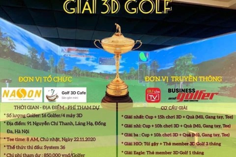 Đông đảo golfer tham gia giải golf 3D đầu tiên ở Việt Nam