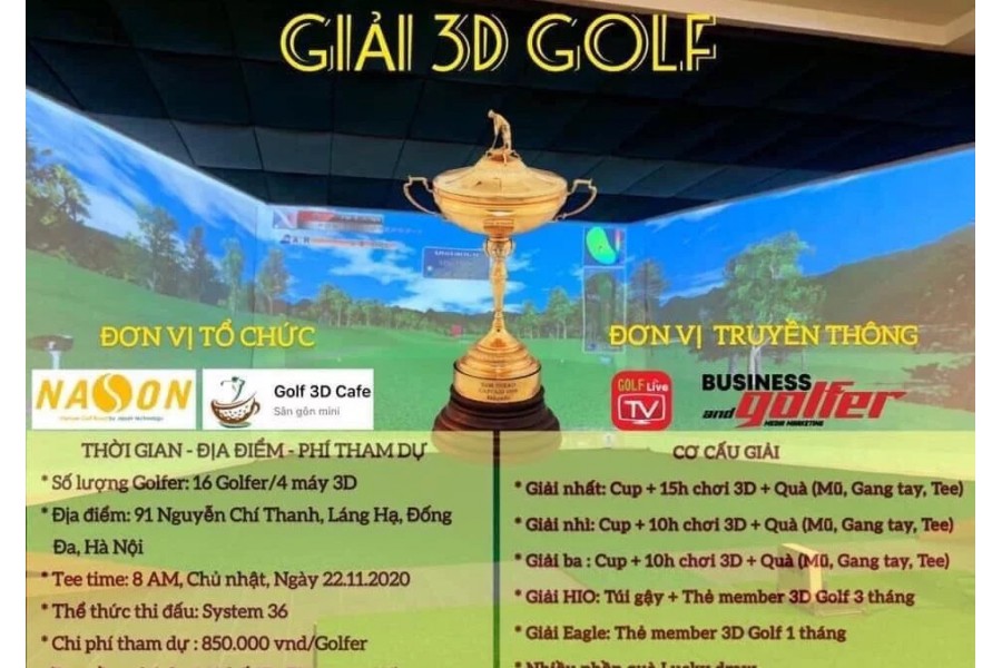 Đông đảo golfer tham gia giải golf 3D đầu tiên ở Việt Nam