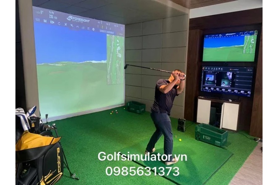 Thi công phòng tập Golf 3D cảm biến FORESIGHT GCQUAD