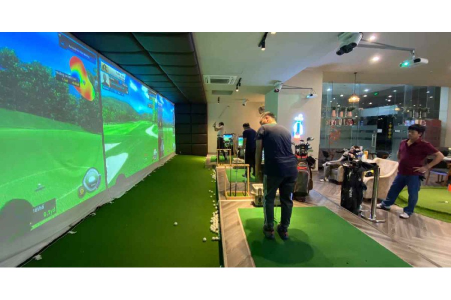 Phòng tập golf 3D trong nhà rộng bao nhiêu và gồm những gì?