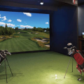 Elevate Your Indoor Golf Setup with a Curved Screen Enclosure