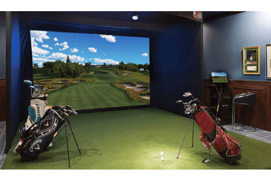 Elevate Your Indoor Golf Setup with a Curved Screen Enclosure