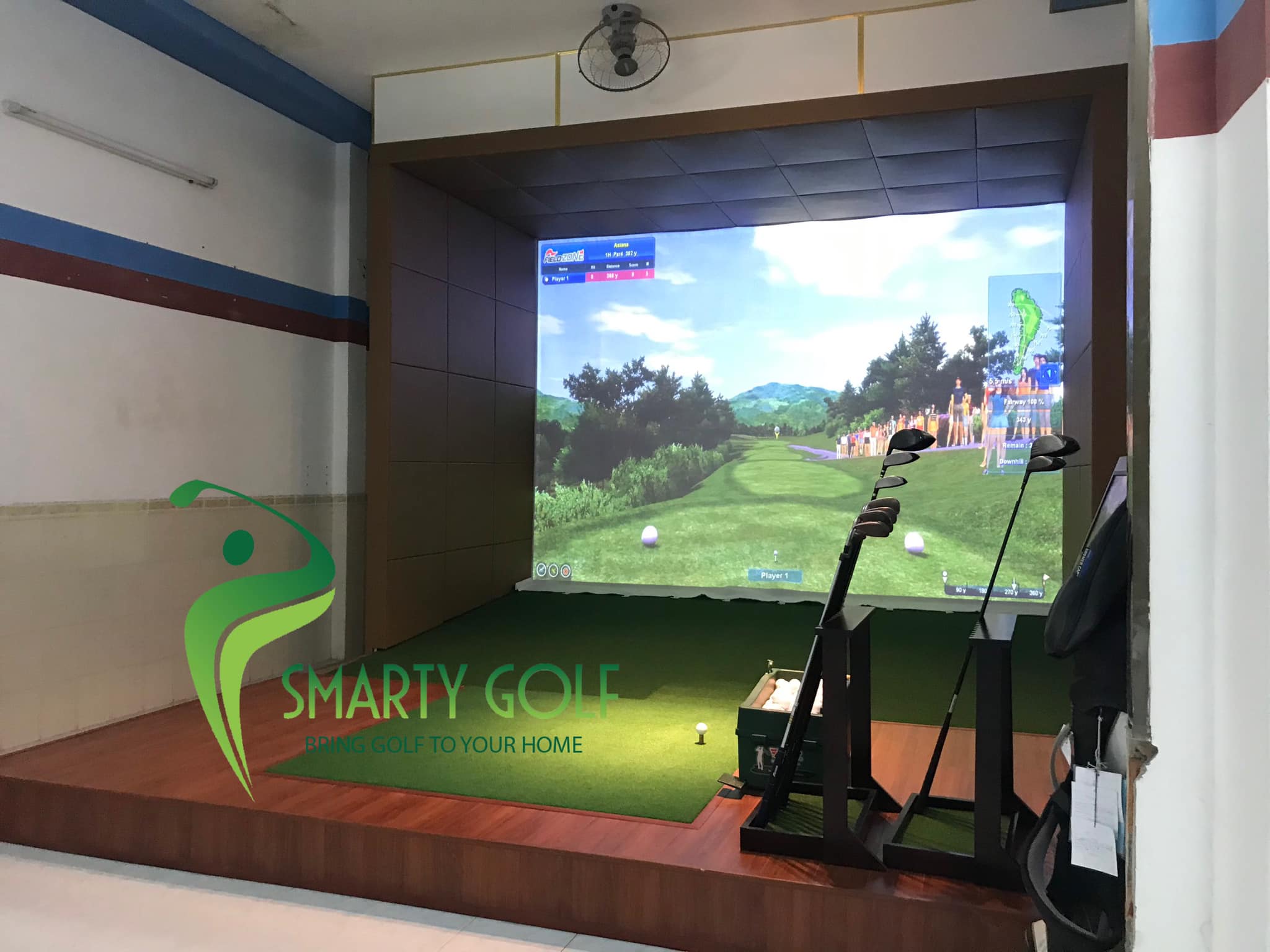  thi công phòng golf 3D ở Bình Định2
