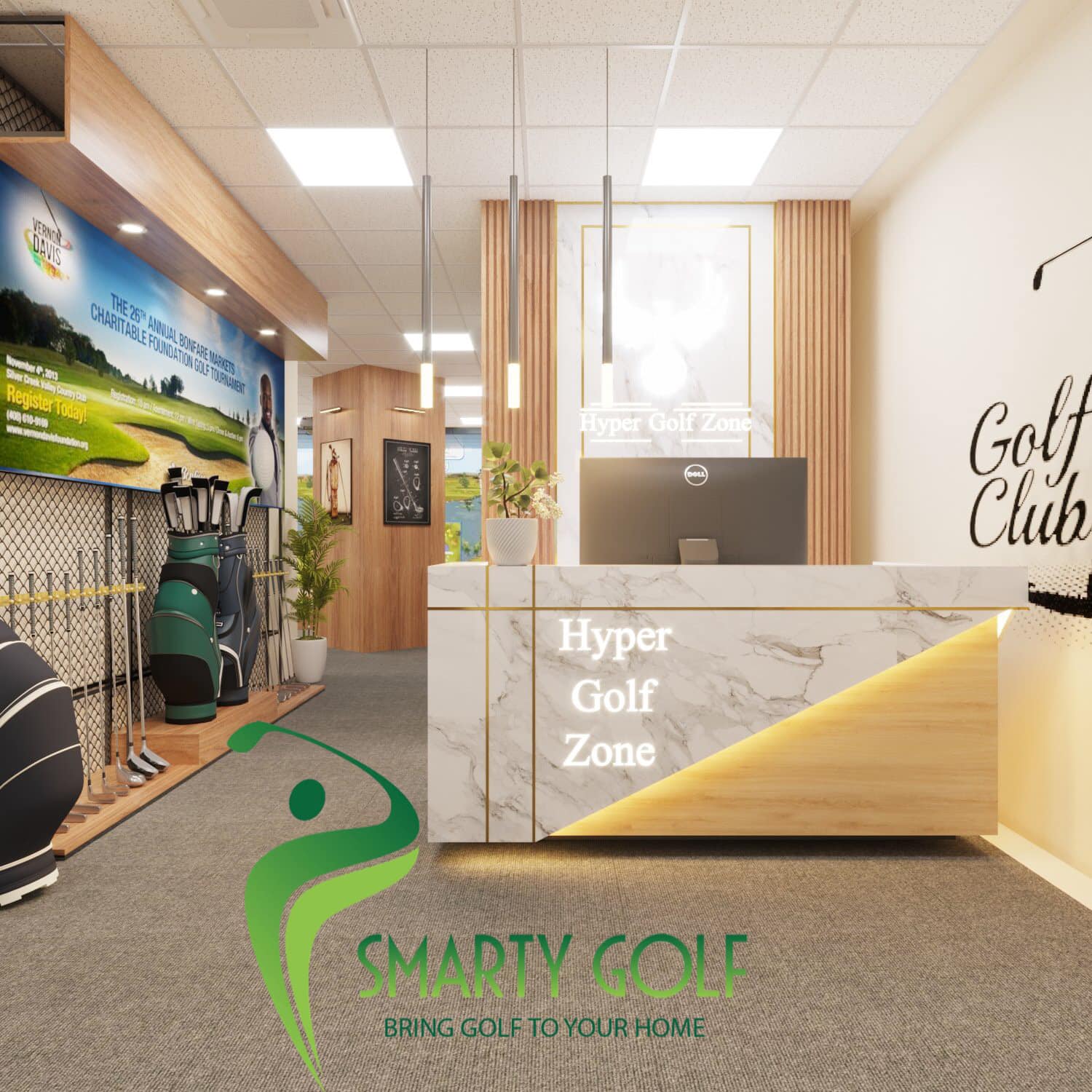 Phòng golf 3D chất lượng tại Hà Nội