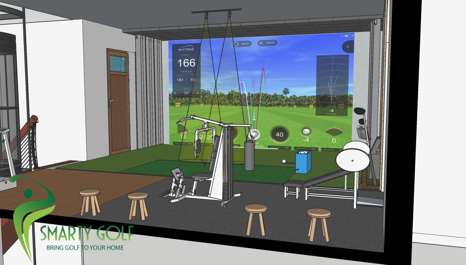 Smarty Golf - đơn vị thi công phòng golf 3D uy tín